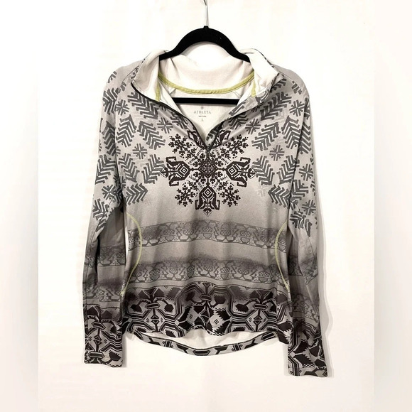 Athleta Sierra Snowflake Half Zip Thermal Top - Picture 1 of 5